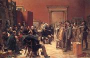 Charles west cope RA The Council of the Royal Academy Selecting Pietures for the Exhibition Spain oil painting artist